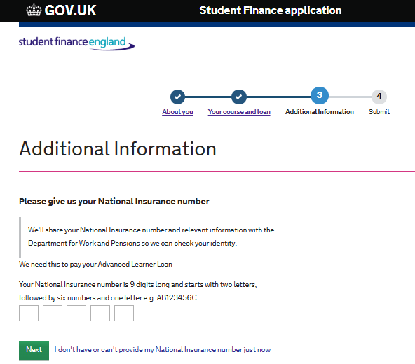 National insurance number question