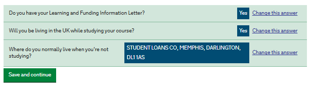 Funding information checklist